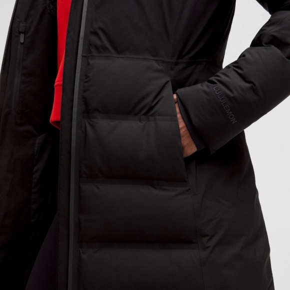 Size 8 New Lululemon StretchSeal Sleet Street 600 Fill Down Long Jacket - Picture 9 of 10